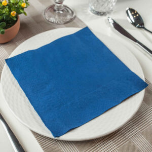 02.10 Χαρτοπετσέτα Πολυτελείας Μπλέ 40×40 83 Τεμάχια 12