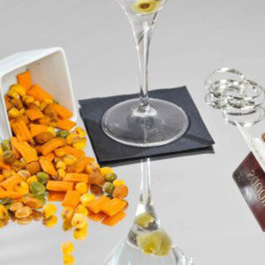 02.11 Χαρτοπετσέτα Airlaid Μαύρη 20×20 300Τεμ.